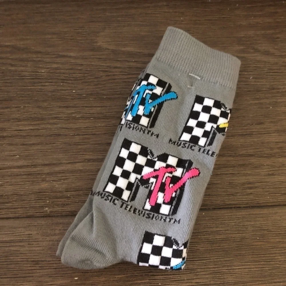 Music Television novelty men’s crew socks